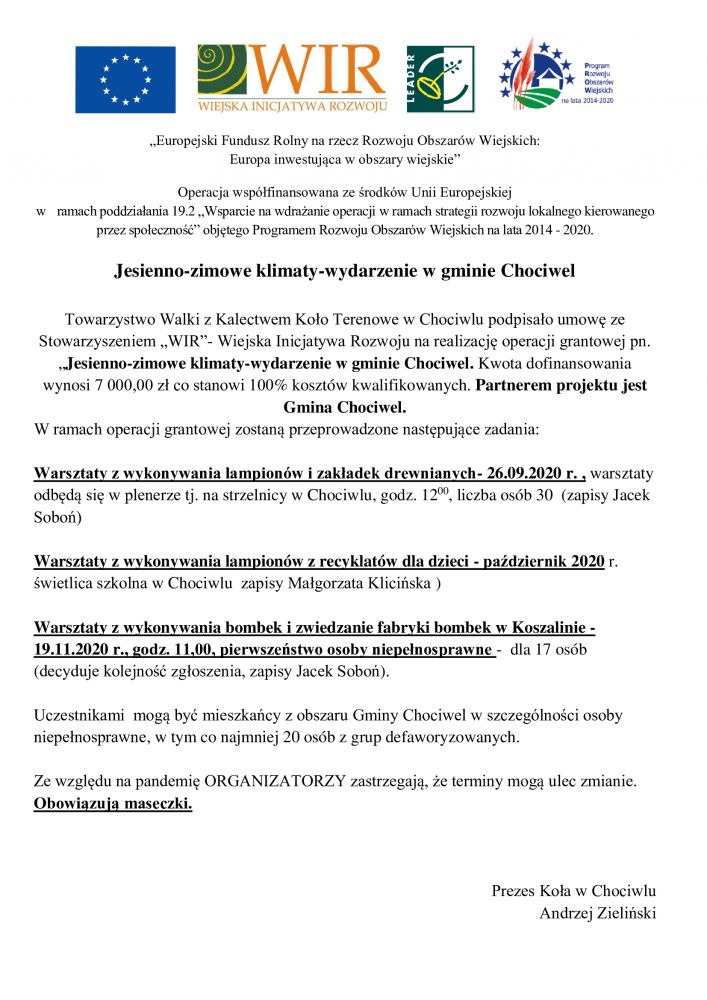 Jesienno-zimowe klimaty - wydarzenie w gminie Chociwel